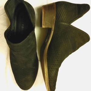 Lucky Brand womens ankle booties 10 M black perforated